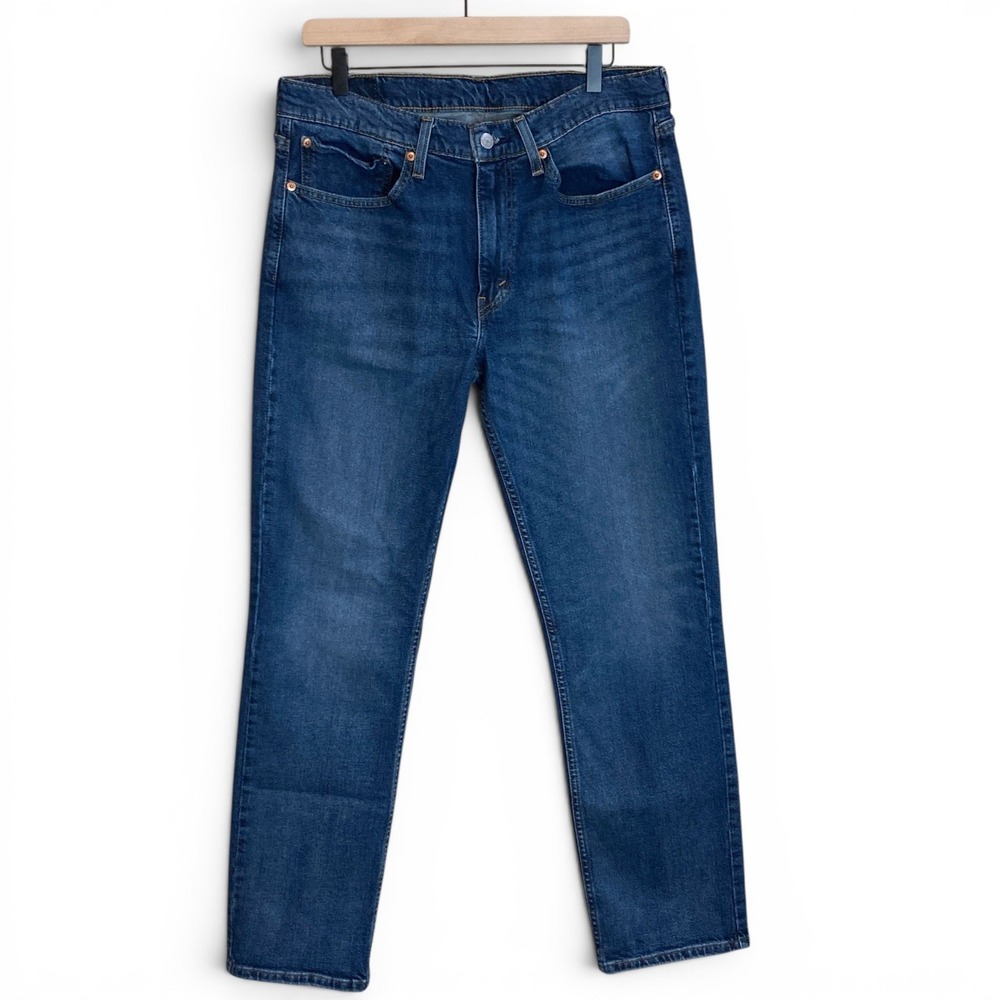 LEVI Jeans 514 Men 34x32 (Fits 34x31) Stretch Straight Fit Blue Western Cowboy